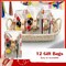 Race Car Party Decorations & Favors – 12 Unfinished Wooden Cars, Wheel-Themed Goodie Bag Stuffers for Boys’ Fast Car Birthday Party
